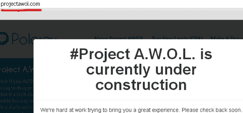 project-awol-under-construction-website