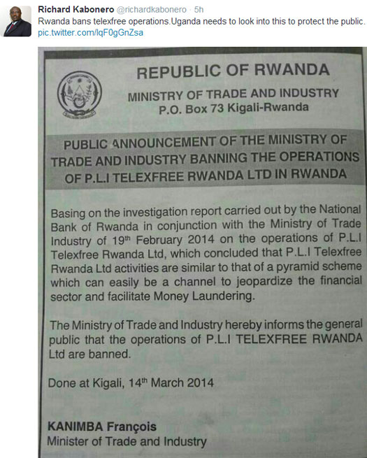 richard-kabonero-telexfree-banned-in-rwanda-tweet