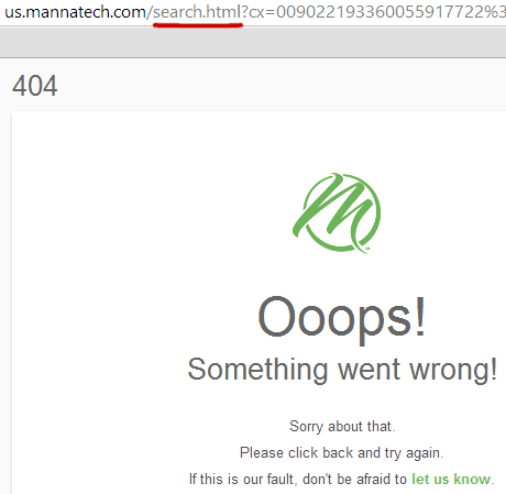 search-broken-mannatech-website