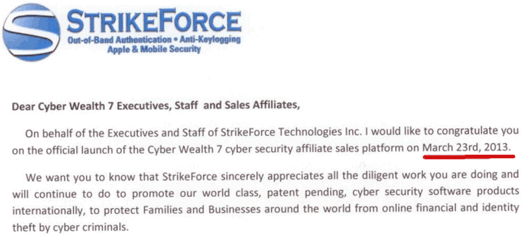 affiliate-welcome-letter-cyberwealth-7-strikeforce-technologies