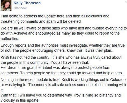 kelly-thomson-denial-update-facebook-achieve-community