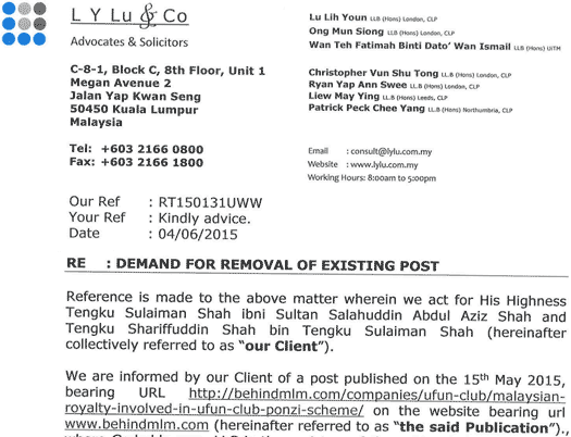 letter of demand malaysia