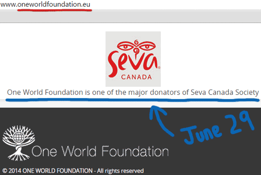 seva-canada-donation-message-one-world-foundation-website-june-2015