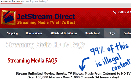 unlicensed-illegal-content-advertising-jetstream-direct-website